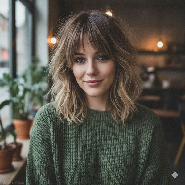 Layered wolf cut with fringe from the HairLook catalog